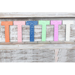6x Viacfarebné Písmená "T" - 15cm