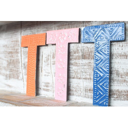 6x Viacfarebné Písmená "T" - 15cm