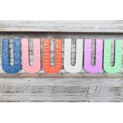 6x Viacfarebné Písmená "U" - 15cm