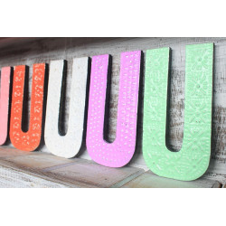 6x Viacfarebné Písmená "U" - 15cm