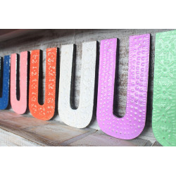 6x Viacfarebné Písmená "U" - 15cm