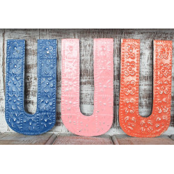 6x Viacfarebné Písmená "U" - 15cm