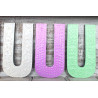 6x Viacfarebné Písmená "U" - 15cm