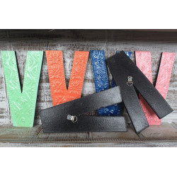 6x Viacfarebné Písmená "V" - 15cm