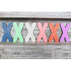 6x Viacfarebné Písmená "X" - 15cm