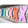 6x Viacfarebné Písmená "X" - 15cm