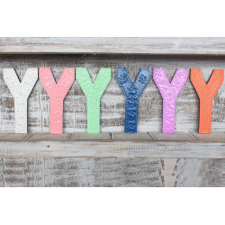 6x Viacfarebné Písmená "Y" - 15cm