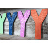 6x Viacfarebné Písmená "Y" - 15cm