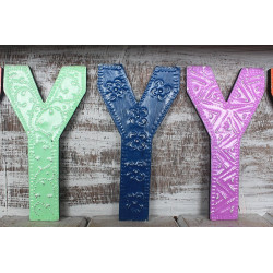 6x Viacfarebné Písmená "Y" - 15cm