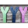 6x Viacfarebné Písmená "Y" - 15cm