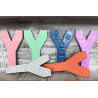6x Viacfarebné Písmená "Y" - 15cm