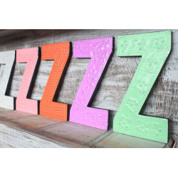 6x Viacfarebné Písmená "Z" - 15cm