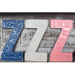 6x Viacfarebné Písmená "Z" - 15cm