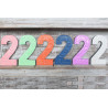 6x Viacfarebné Čísla "2" - 15cm