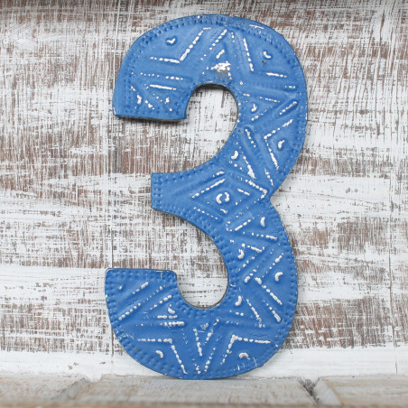 6x Viacfarebné Čísla "3" - 15cm