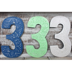 6x Viacfarebné Čísla "3" - 15cm