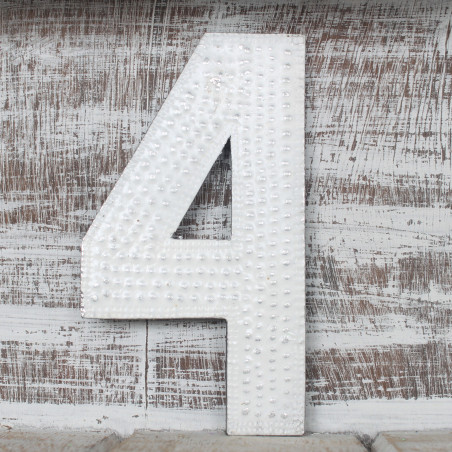 6x Viacfarebné Čísla "4" - 15cm