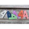6x Viacfarebné Čísla "4" - 15cm