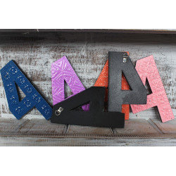 6x Viacfarebné Čísla "4" - 15cm