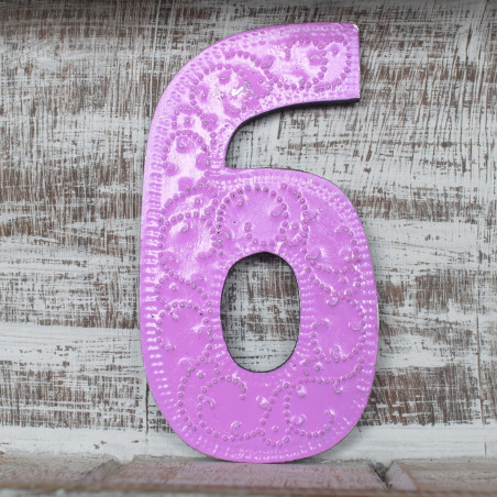 6x Viacfarebné Čísla "6" - 15cm