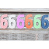 6x Viacfarebné Čísla "6" - 15cm