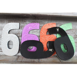 6x Viacfarebné Čísla "6" - 15cm