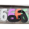 6x Viacfarebné Čísla "6" - 15cm