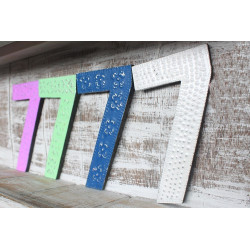 6x Viacfarebné Čísla "7" - 15cm