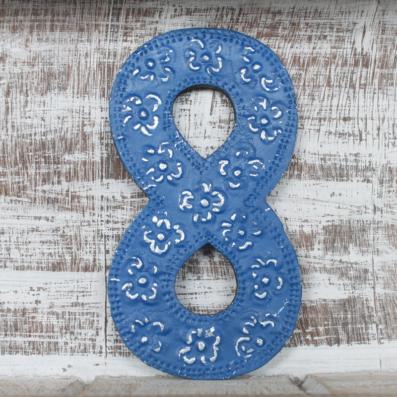 6x Viacfarebné Čísla "8" - 15cm