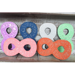 6x Viacfarebné Čísla "8" - 15cm