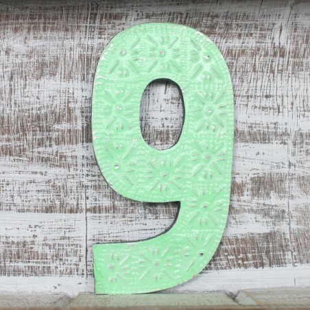 6x Viacfarebné Čísla "9" - 15cm