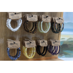 4x Energetický Náramok - Achát Čierny