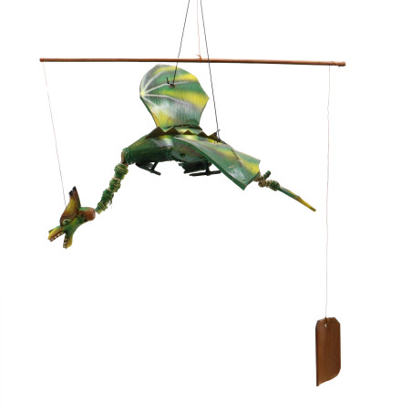 Zelený Závesný Lietajúci Drak 37cm