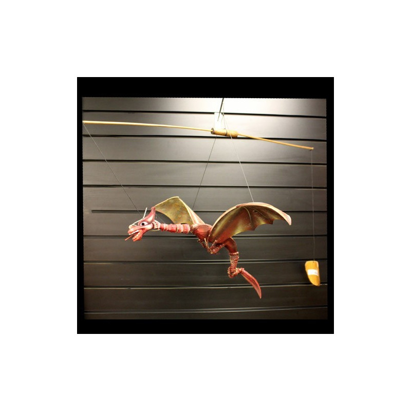 Veľký Červený Závesný Lietajúci Drak 46cm