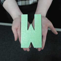 6x Viacfarebné Písmená "W" - 15cm