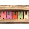 6x Viacfarebné Písmená "W" - 15cm