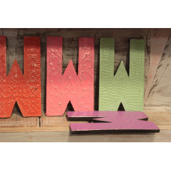 6x Viacfarebné Písmená "W" - 15cm