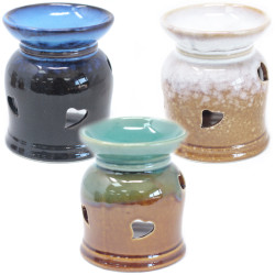 6x Klasická Rustikálna Aroma Lampa - Srdiečka (rôzne)
