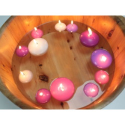 20x Malé Plávajúce Sviečky - Biele