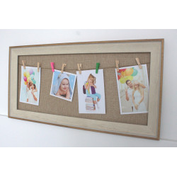 Štipcový Rámik na Fotky Stredný - Jutový