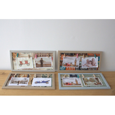 4x Štipcový Rámik na Fotky Mini - Rôzne Mestá