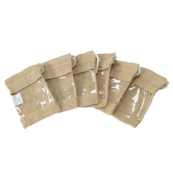 6x Jutové Vrecko s Okienkom - Malé