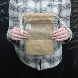 6x Jutové Vrecko 25x16cm