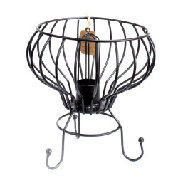 Nízka Industriálna Lampa s Ružovou Himalájskou Soľou