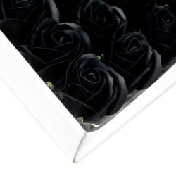 50x Mydlové Kvety pre Šikovné Ruky - Stredná Ruža - Čierna