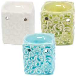 6x Malé Štvorcové Aroma Lampy - Kvety (rôzne)