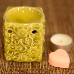 6x Malé Štvorcové Aroma Lampy - Kvety (rôzne)