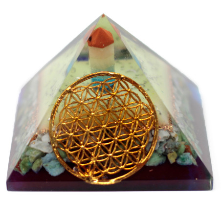 Orgonit Pyramída 70mm - Kvet Života