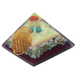Orgonit Pyramída 70mm - Kvet Života