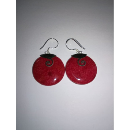 Strieborné Náušnice Štýl Koral - Zvitok